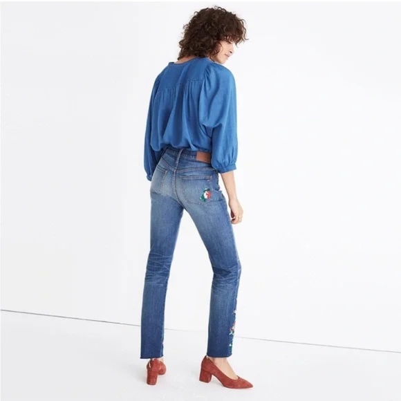Madewell The High-Rise Slim Boyjean: Embroidered Edition - Picture 2 of 7